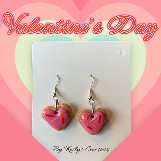 Valentine’s Day cookie earrings