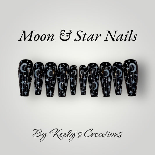 Moon & Star Nails