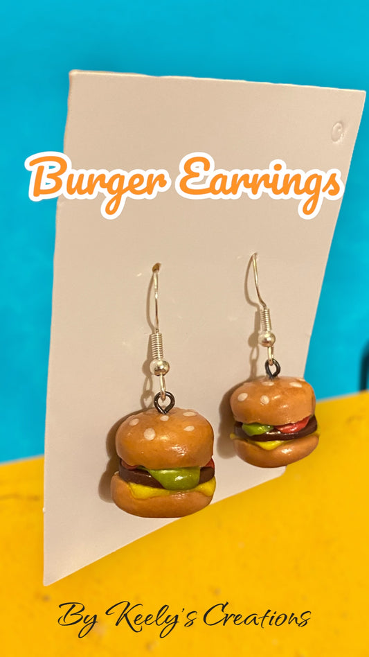 Burger Earrings