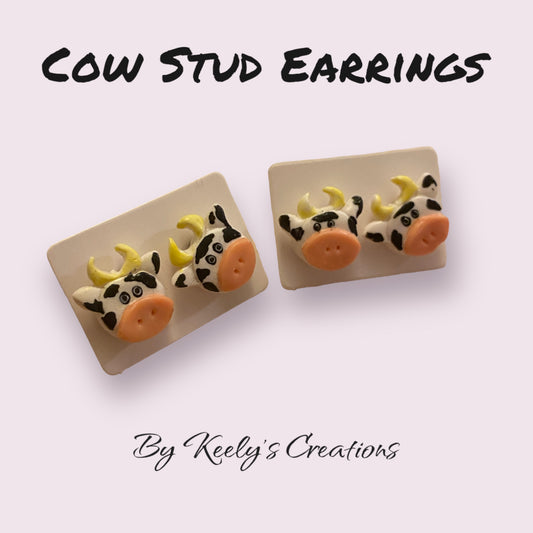 Cow Stud Earrings